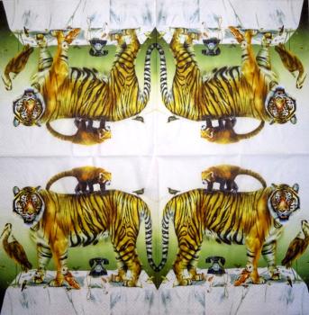 154 Animals Africa: Divers - 4-ply - Paper Design - Handkerchief